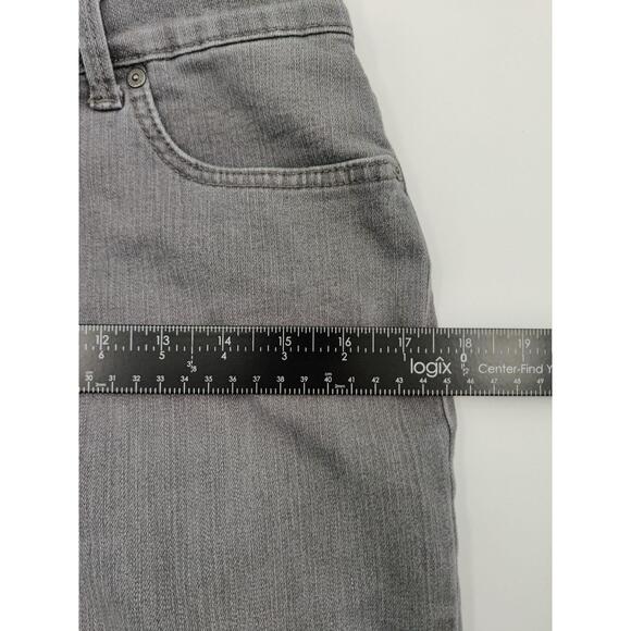 Gloria Vanderbilt Jeans Womens Sz 8 Grey Straight Amanda Bedazzled Pocket Casual - Picture 11 of 15